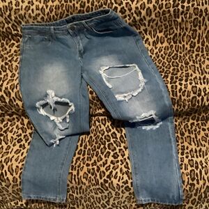 Distressed Blue Women's Jeans